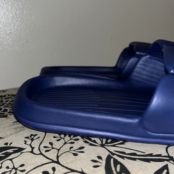 EVA Foam Lite Navy Blue Brick Pattern Slide Showershoes Summer Pool New Slide - Picture 3 of 12